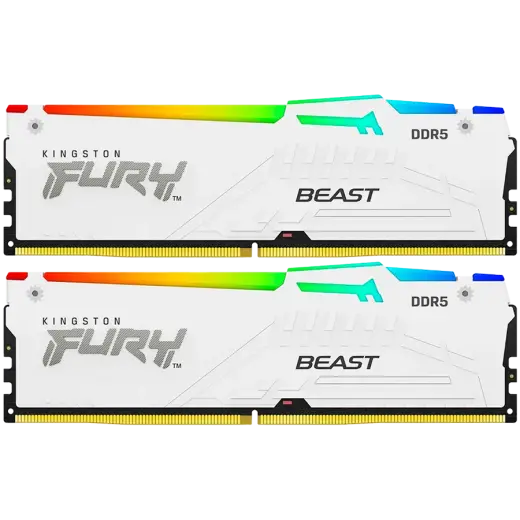 Kingston FURY Beast RGB - DDR5 - kit - 32 GB: 2 x 16 GB - DIMM 288-pin - 6400 MHz | PC5-51200 - unbuffered