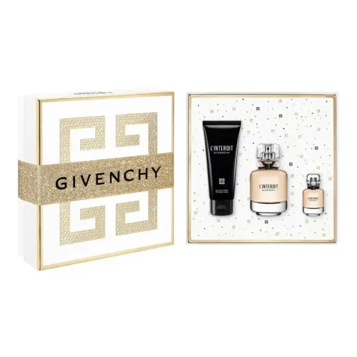 Givenchy L'Interdit Gift Set 50ml EDP + 75ml Body Lotion + 75ml Shower Gel + 10ml EDP