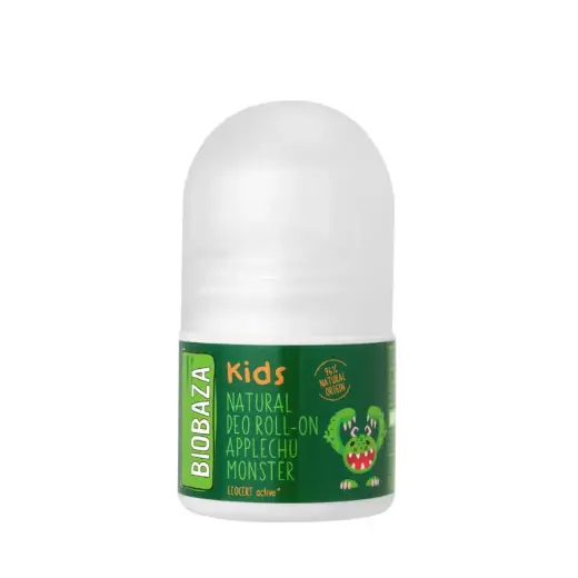 Biobaza, Applechu Monster, Natural Ingredients, Hydrating & Soothing, Fresh, Deodorant Roll-On, For Children, 30 ml