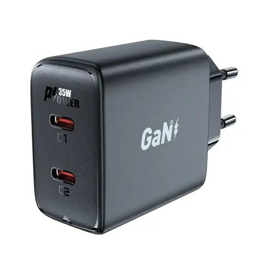 Acefast A49 travel charger | 35W | GaN, PD | USB-C | black