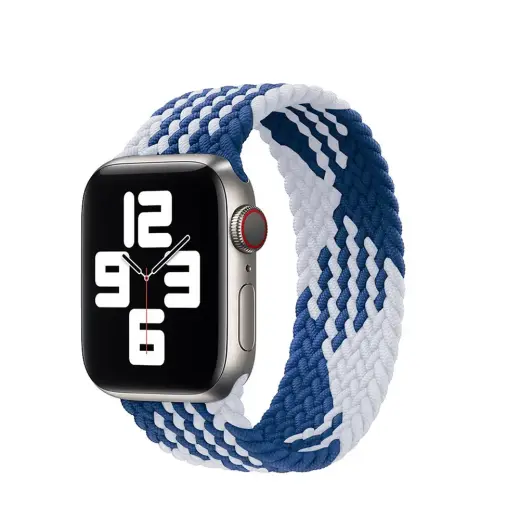 Braided loop for Apple Watch 38/40/41 design 1 navy-white