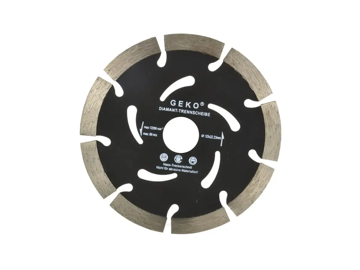 Segmentinis deimantinis diskas JUODAS 125x10x22mm GEKO