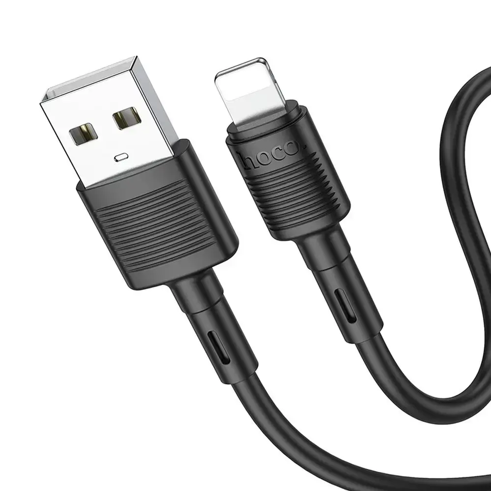 Hoco X83 datu pārraides un uzlādes vads | USB-A uz Lightning | 12W | 1m | melns
