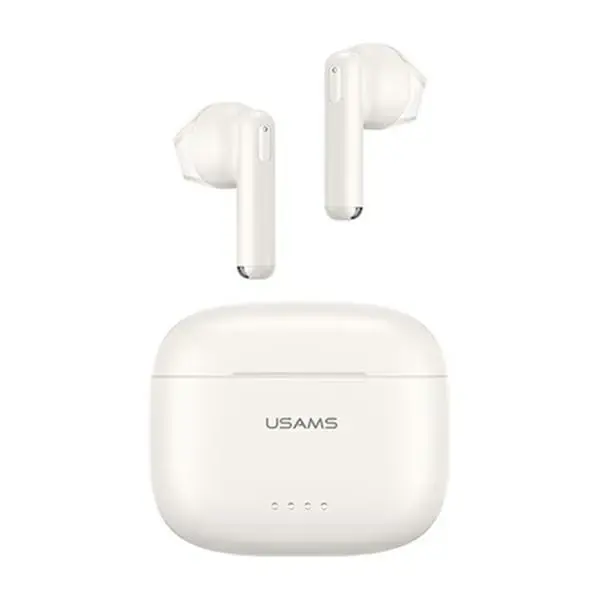 USAMS Słuchawki Bluetooth 5.3 TWS US14 Series Dual mic bezprzewodowe białe|white BHUUS02
