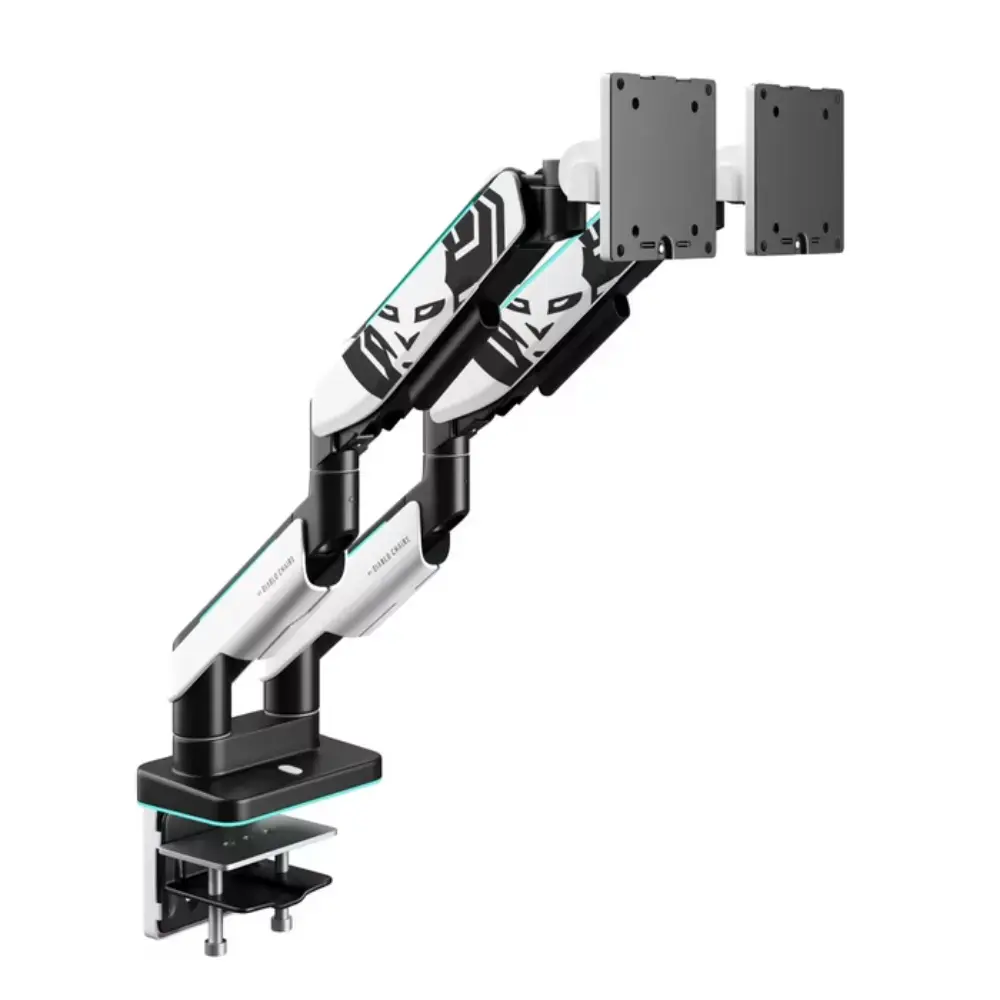 Diablo RGB X-Arm Dual 35" Dual Monitor Mount white and black