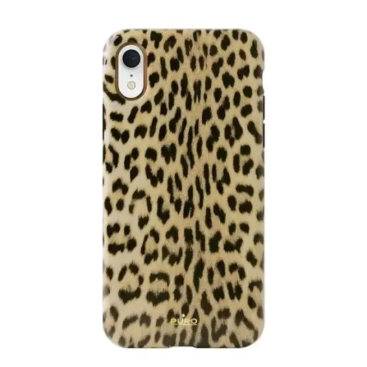 Puro Glam Leopard Cover iPhone Xr czarny |black Limited Edition IPCX61LEO1BLK