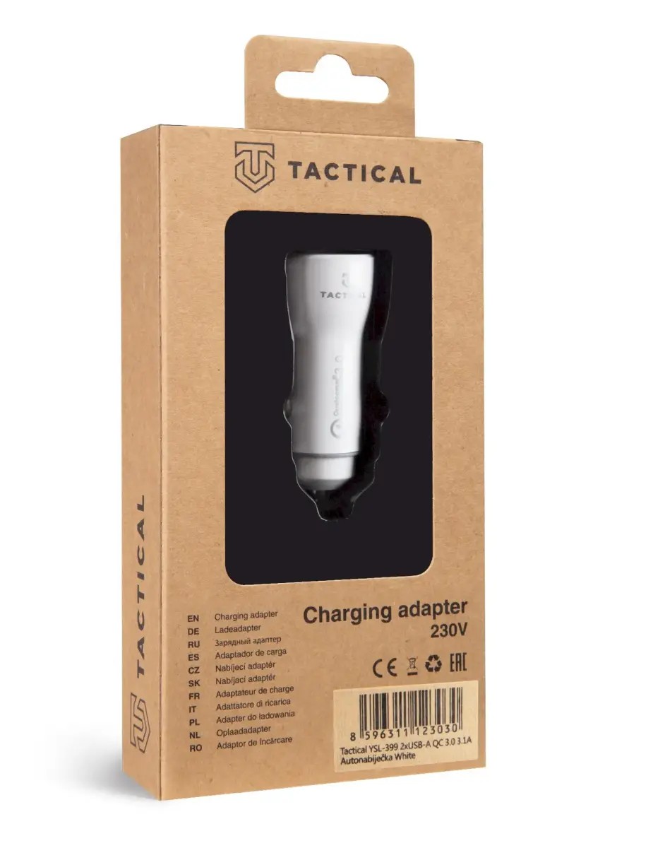Tactical YSL-399 2xUSB-A QC 3.0 3.1A Car Charger White