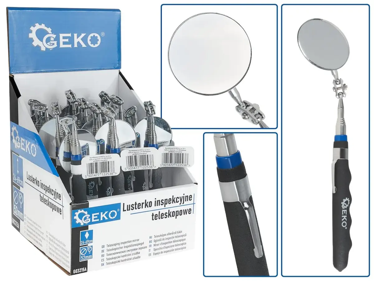 Telescoping Inspection Mirror 24-69cm - Display Box (12 pcs)