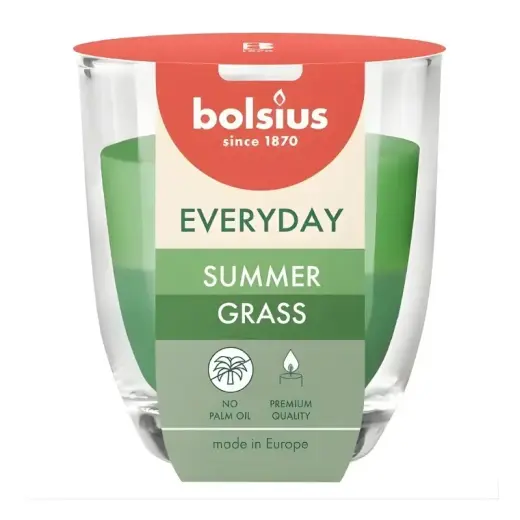 Svece arom. stikla gl. Everyday Ø80x70mm summer grass