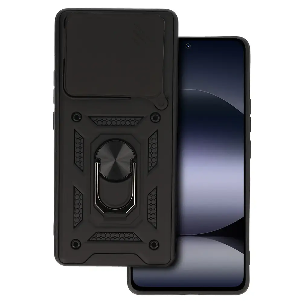 Slide Camera Armor Case for Xiaomi Redmi Note 14 5G Black