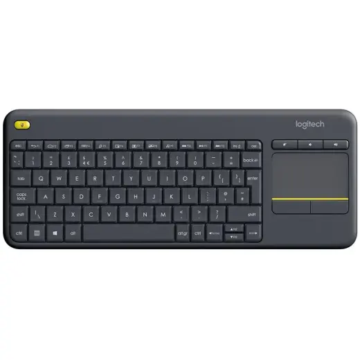 LOGITECH K400 Plus Wireless Touch Keyboard - BLACK - ARA