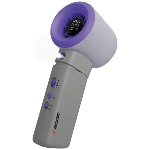 Handheld fan Verbatim Cool `n` Go Aqua Breeze purple grey 32345