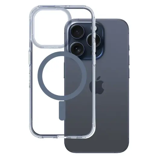 Amazing Thing Minimal telefoni ümbris MagSafe toega iPhone 15 Pro Max sinine