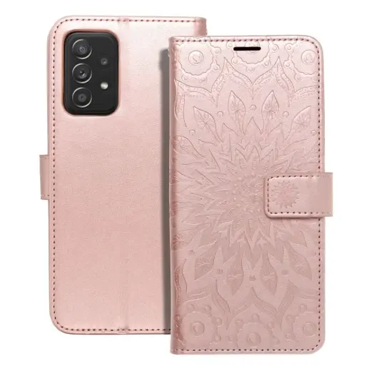 MEZZO mandala grāmatveida maciņš telefonam Samsung Galaxy A52 5G (A526) | A52 4G (A525) | A52s 5G (A528) rozā