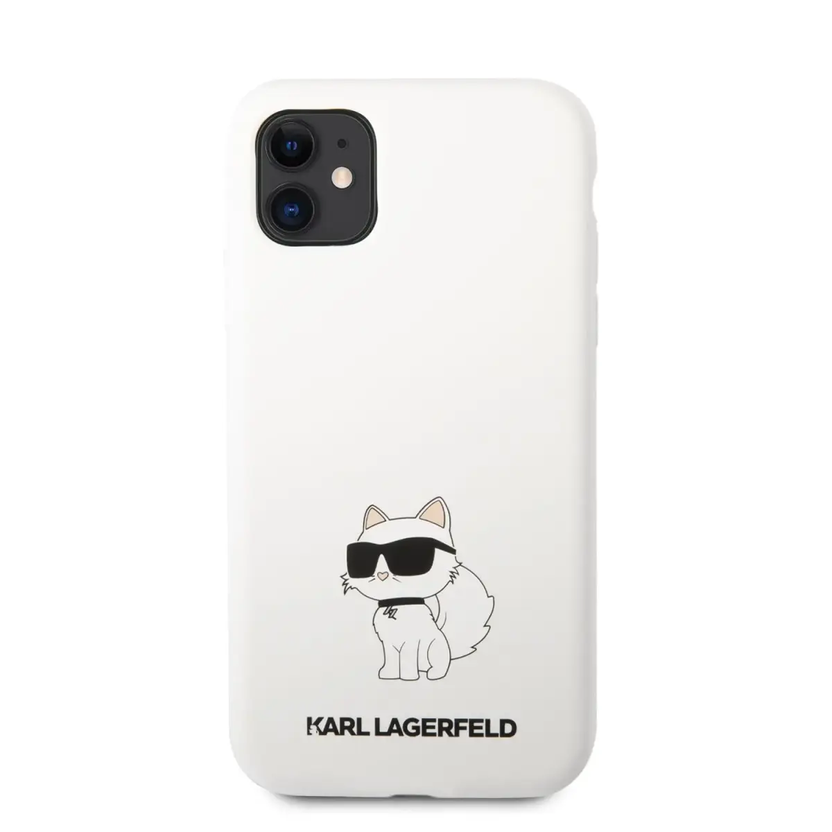 Karl Lagerfeld Liquid Silicone Choupette NFT Case for iPhone 11 White