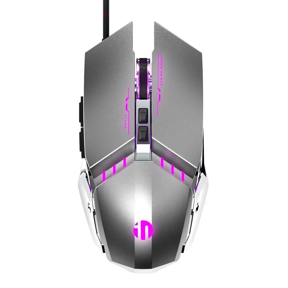Inphic PW2 gaming mouse | LED | 4800 DPI | USB | silver