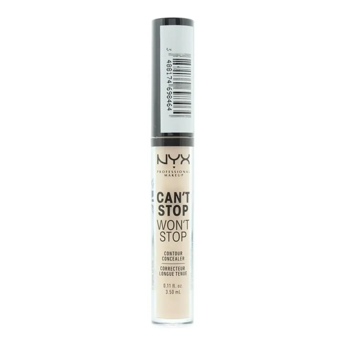 Nyx, Can't Stop Won't Stop, Vegan, Matte, Liquid Concealer, Light Ivory, 3.5 ml