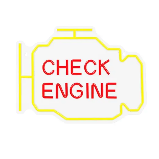 Neon PLEXI LED CHECK ENGINE yellow red NNE21 Neolia