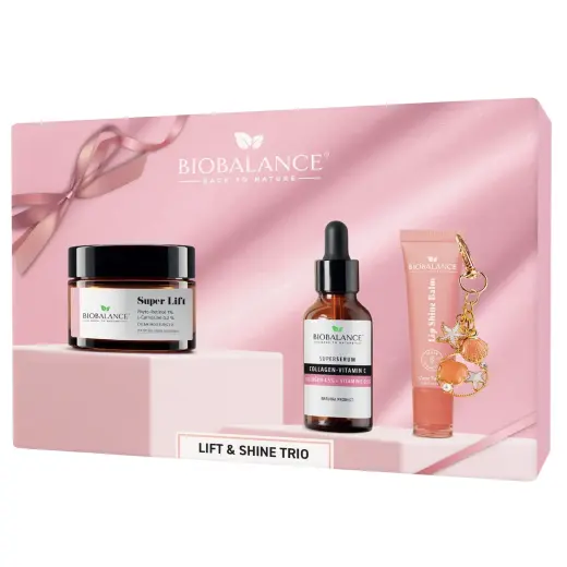 Set Bio Balance: Super Lift, Lifting & Anti-Wrinkle, Day & Night, Cream, For Face, 50 ml + Collagen-Vitamin C, Firming & Brightening, Day & Night, Serum, For Face, 30 ml + Coco Vanilla, Hydrating & Volumizing, Lip Balm, 10 ml