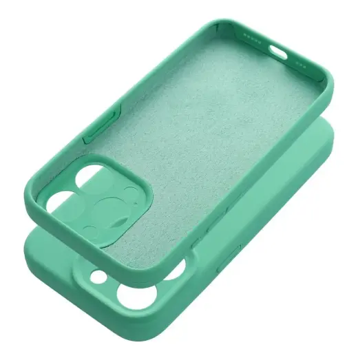 Silicone 2mm phone case for iPhone 15 Pro green