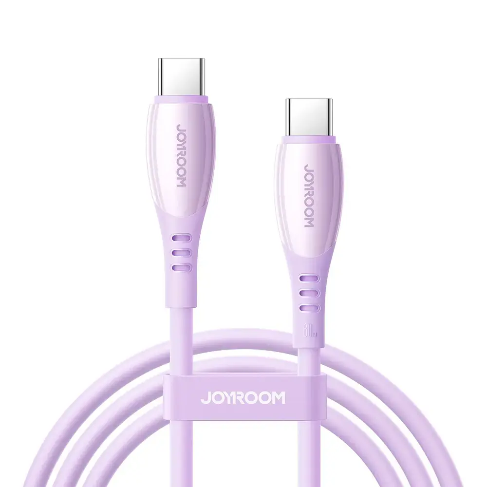 Joyroom S-A59 Vibrant Series datu pārraides un uzlādes vads | USB-C uz USB-C | 60W | 1.2m | violets