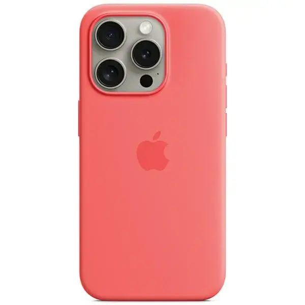 Etui silikonowe z MagSafe do iPhonea 15 Pro Max - guawa