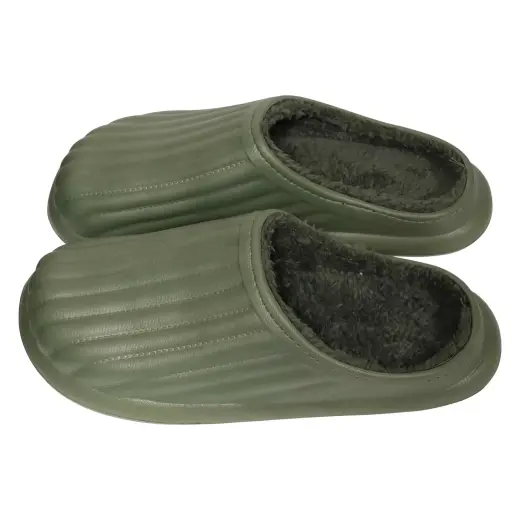Garden slippers men's warm size 40-41 dark green
