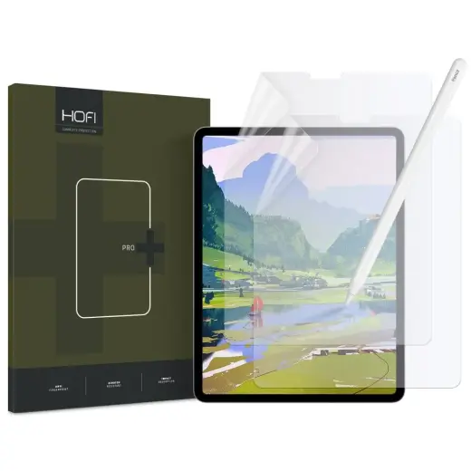 AIZSARGPLĒVE HOFI PAPĪRS PRO+ 2 GAB. IPAD AIR 10.9 4 | 5 | 2020-2022 | PRO 11 2 | 3 | 4 | 2020-2022 MATĒTS CAURSPĪDĪGS