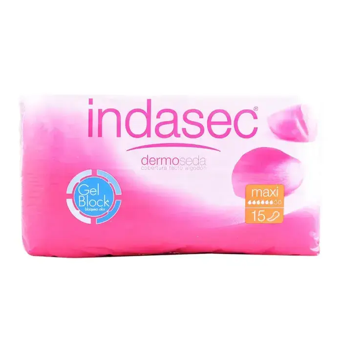 INDASEC Dermoseda Maxi Incontinence Pads, 15 Units