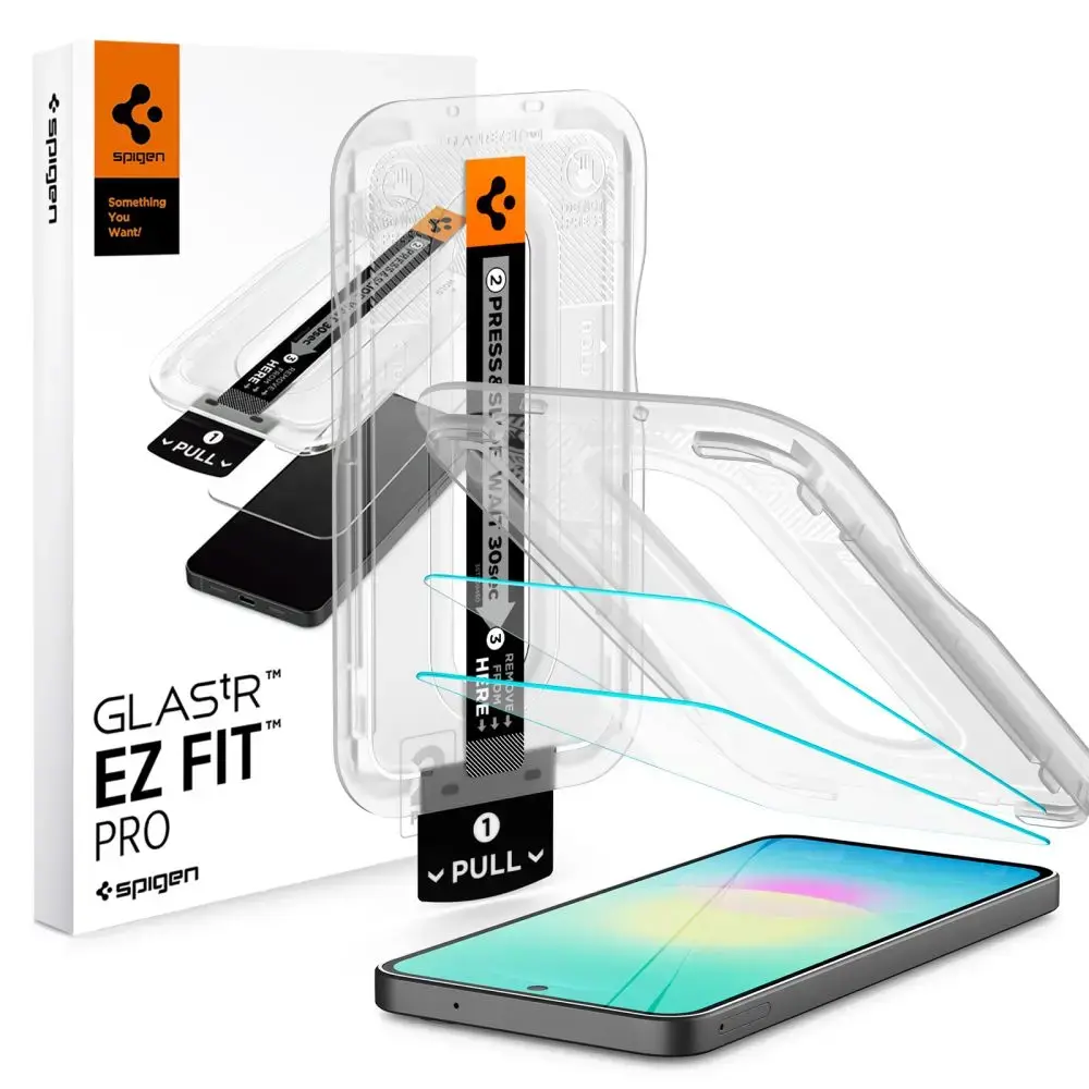 Spigen GLAS.tR EZ Fit Pro tempered glass for phone Samsung Galaxy A27 5G (A276) with applicator (2 pcs.)