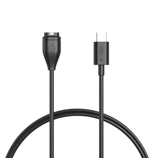 TECH-PROTECT MC04 ULTRABOOST CHARGING TYPE-C CABLE 100CM GARMIN WATCH BLACK