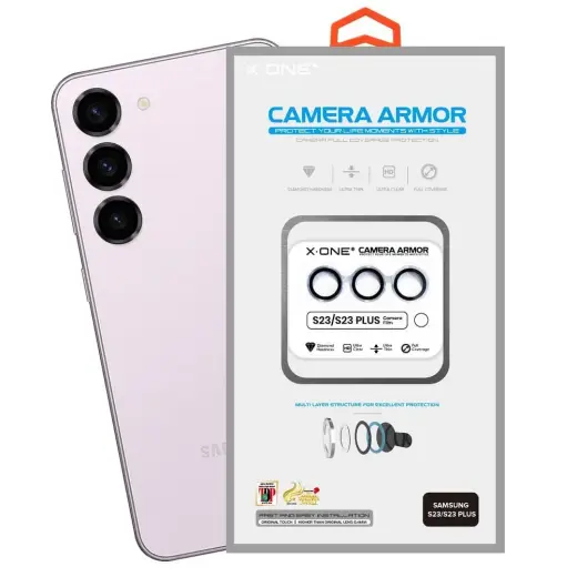 X-ONE Sapphire Camera Armor - for Samsung Galaxy S23/S23 Plus - silver