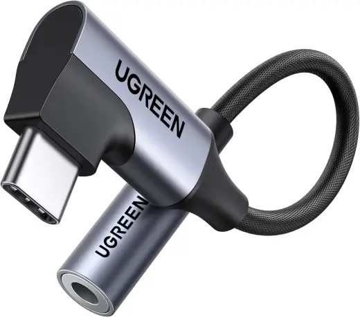 USB-C leņķveida spraudņa adapteris – 3,5 mm stereo ligzda CM991 UGREEN