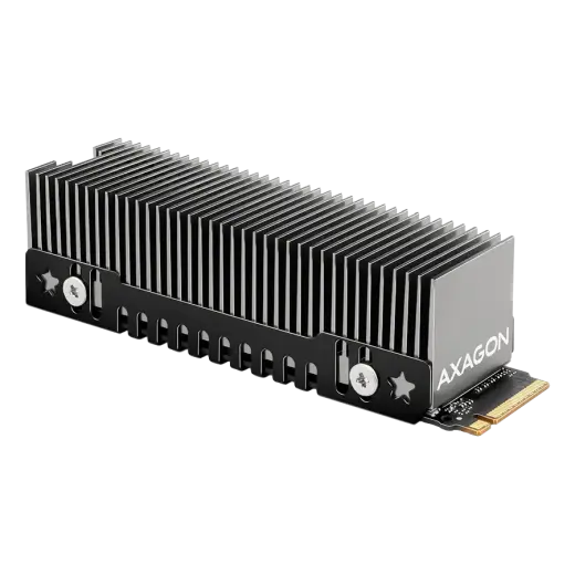 AXAGON CLR-M2XT passive - M.2 SSD, 80mm SSD, ALU body, silicone thermal pads, height 20mm