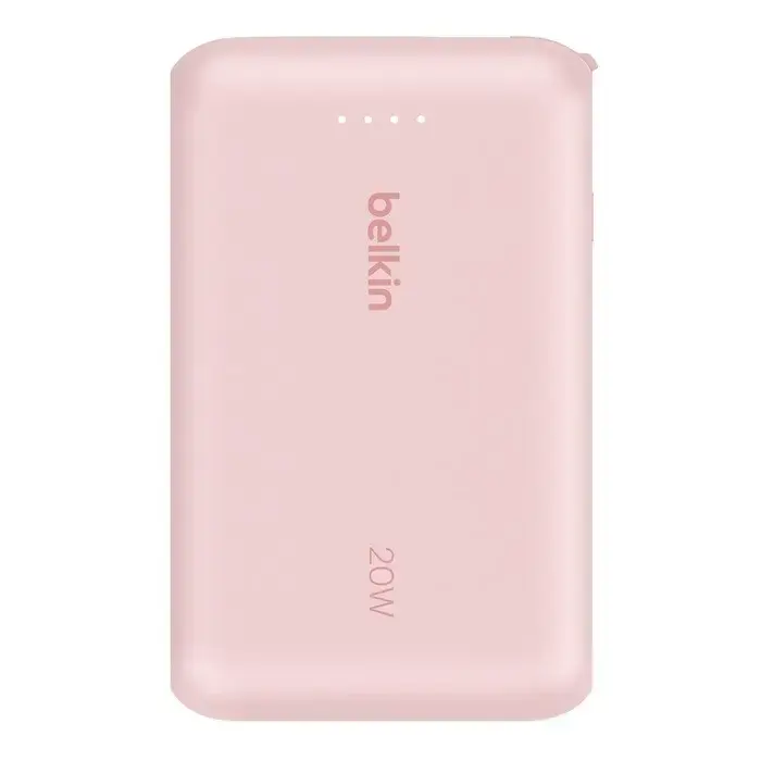PowerBank BoostCharge 10k mAh 20w integrated cable-C, port-C, pink