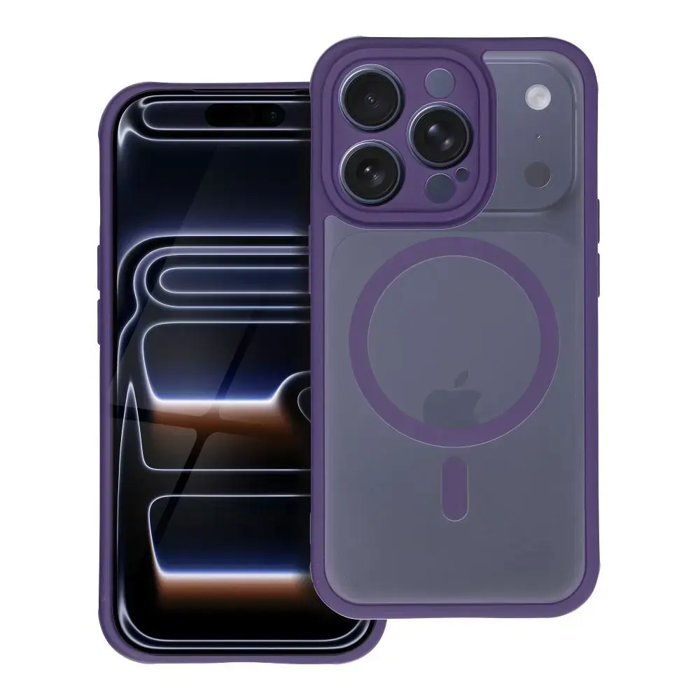 FULL MATTE MAG COVER case compatible with MagSafe for IPHONE 16 purple
