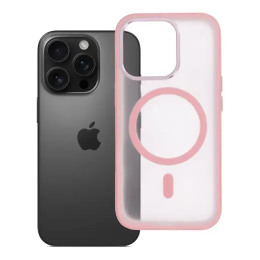 Flexline Mag telefono dėklas su MagSafe palaikymu iPhone 16 Pro rožinis