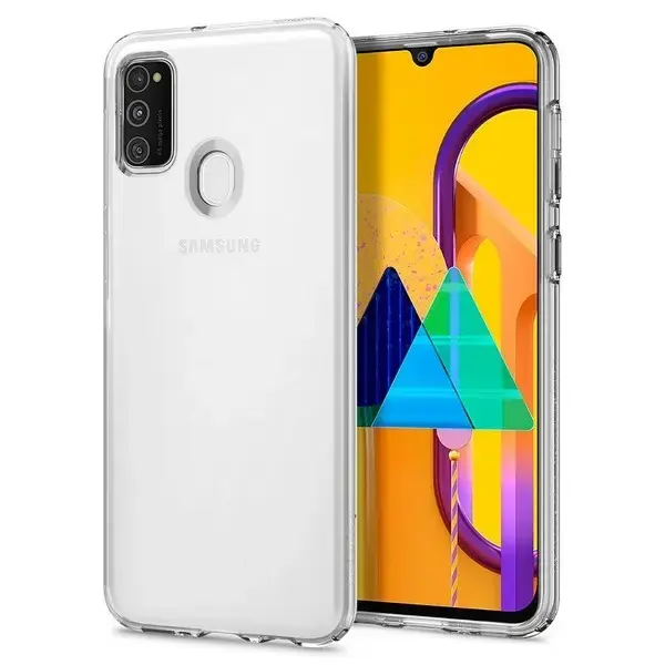 Spigen Liquid Crystal ümbris Samsung Galaxy M21 jaoks, läbipaistev