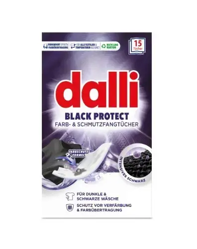 Dalli salvetes pret melnas veļas sakrāsošanos (Black Ultra Protect) 15gb