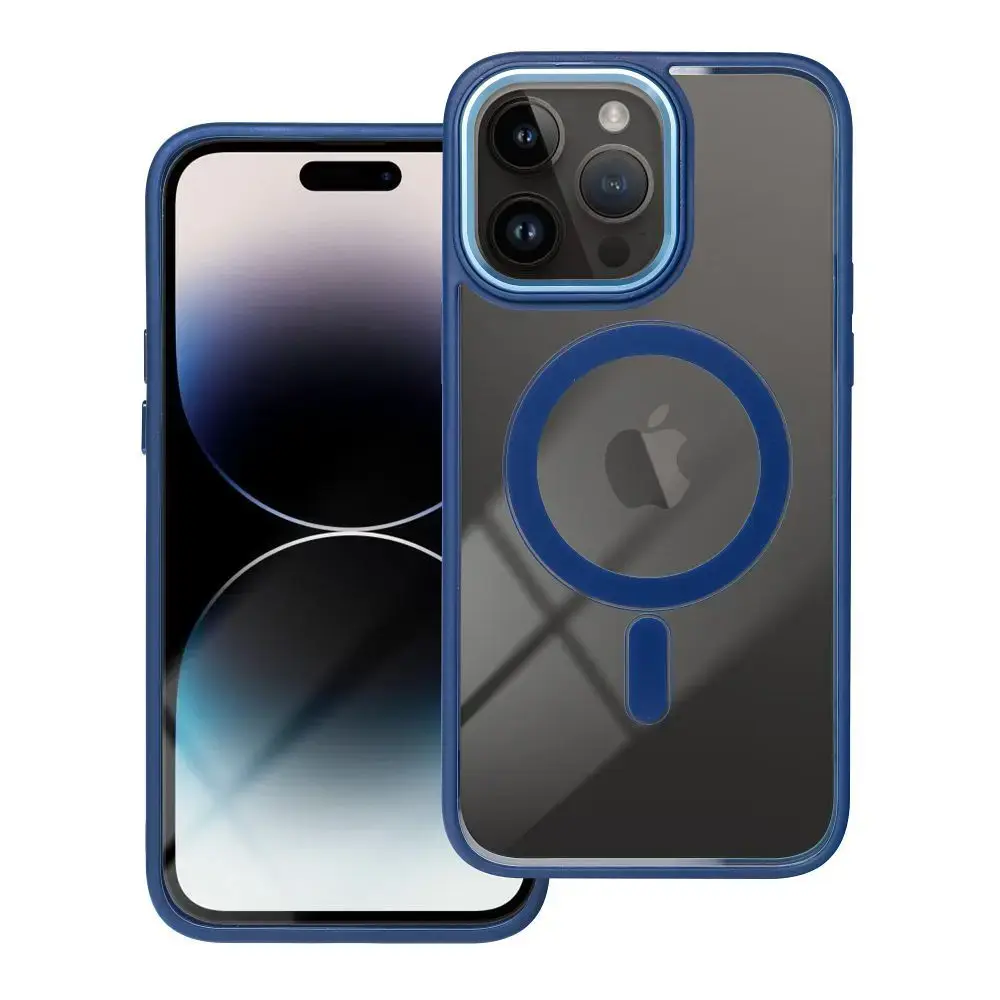 Case for iPhone 14 PRO MAX Color Edge Mag Cover compatible with MagSafe blue