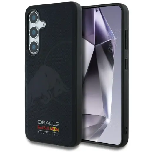 Case Red Bull Leather Meshed Debossed Bull MagSafe for Samsung Galaxy S25 navy