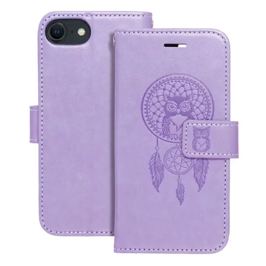 MEZZO dreamcatcher grāmatveida maciņš telefonam iPhone 7 | iPhone 8 | iPhone SE (2020) | iPhone SE (2022) violets