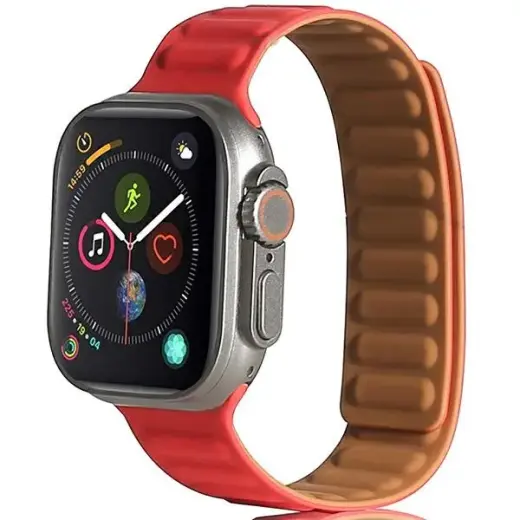 Beline nutikella rihm Apple Watch (38/40/41 mm) jaoks | roostevaba teras | punane