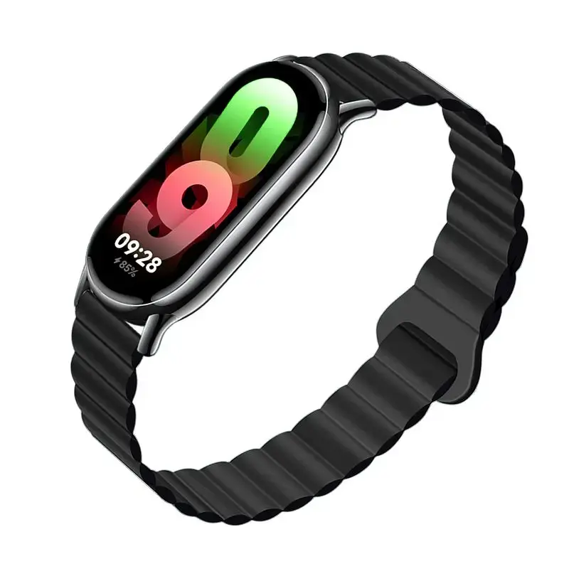 Forcell F-Design viedpulksteņa siksniņa priekš Xiaomi Mi Band 8 | silikons | melna