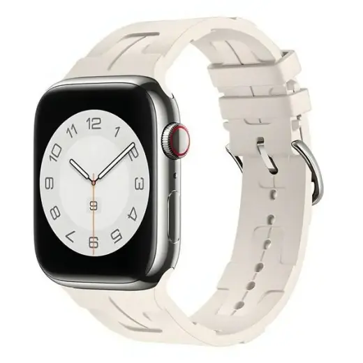 Beline išmaniojo laikrodžio dirželis Apple Watch (38/40/41 mm) | silikoninis | smėlio