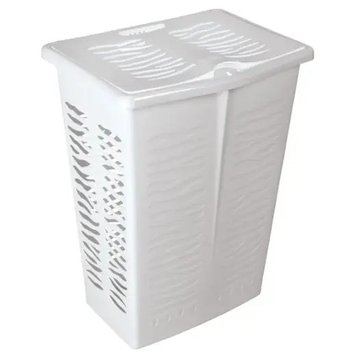 Laundry basket 42L Zebra white