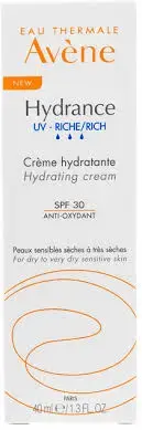 Avene Hydrance UV RICH Hydrating Cream SPF 30 - For Dry to Very Dry Sensitive Skin 40ml|1.3oz