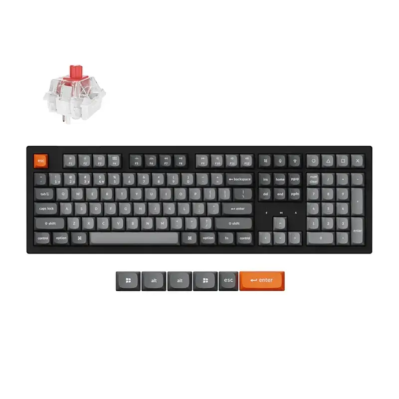 Keychron K10 Max RGB Red Switch Wireless Keyboard (Black) [K10M-B1].
