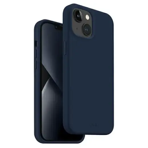 UNIQ etui Lino iPhone 14 6,1" niebieski|marine blue
