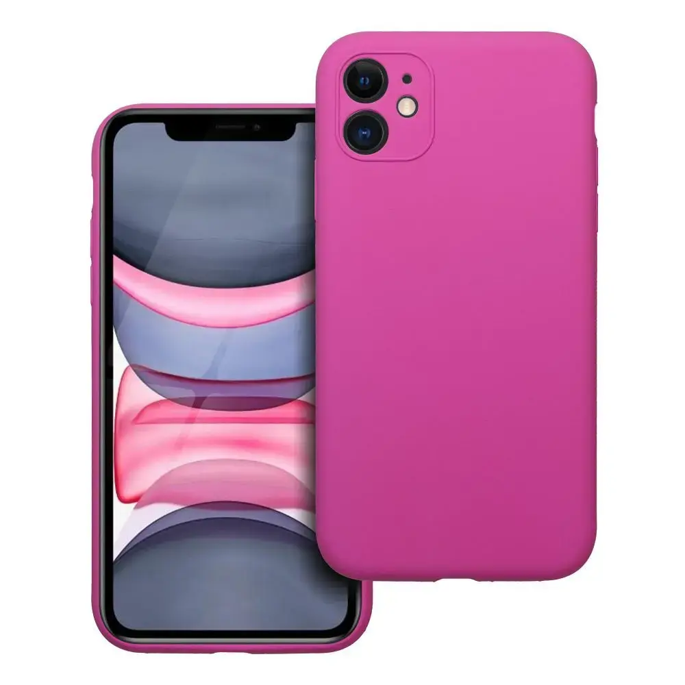 Silicone 2mm maciņš telefonam iPhone 11 rozā